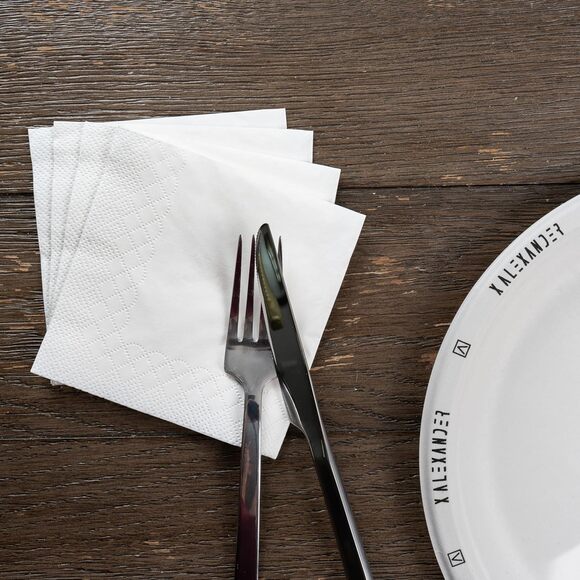 200ct 3-Ply White Cocktail Beverage Napkins Premium Thick Party Bar Napkins - Picture 8 of 8